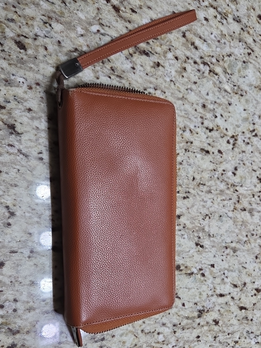Zip-Around Wristlet Wallet - Brown
